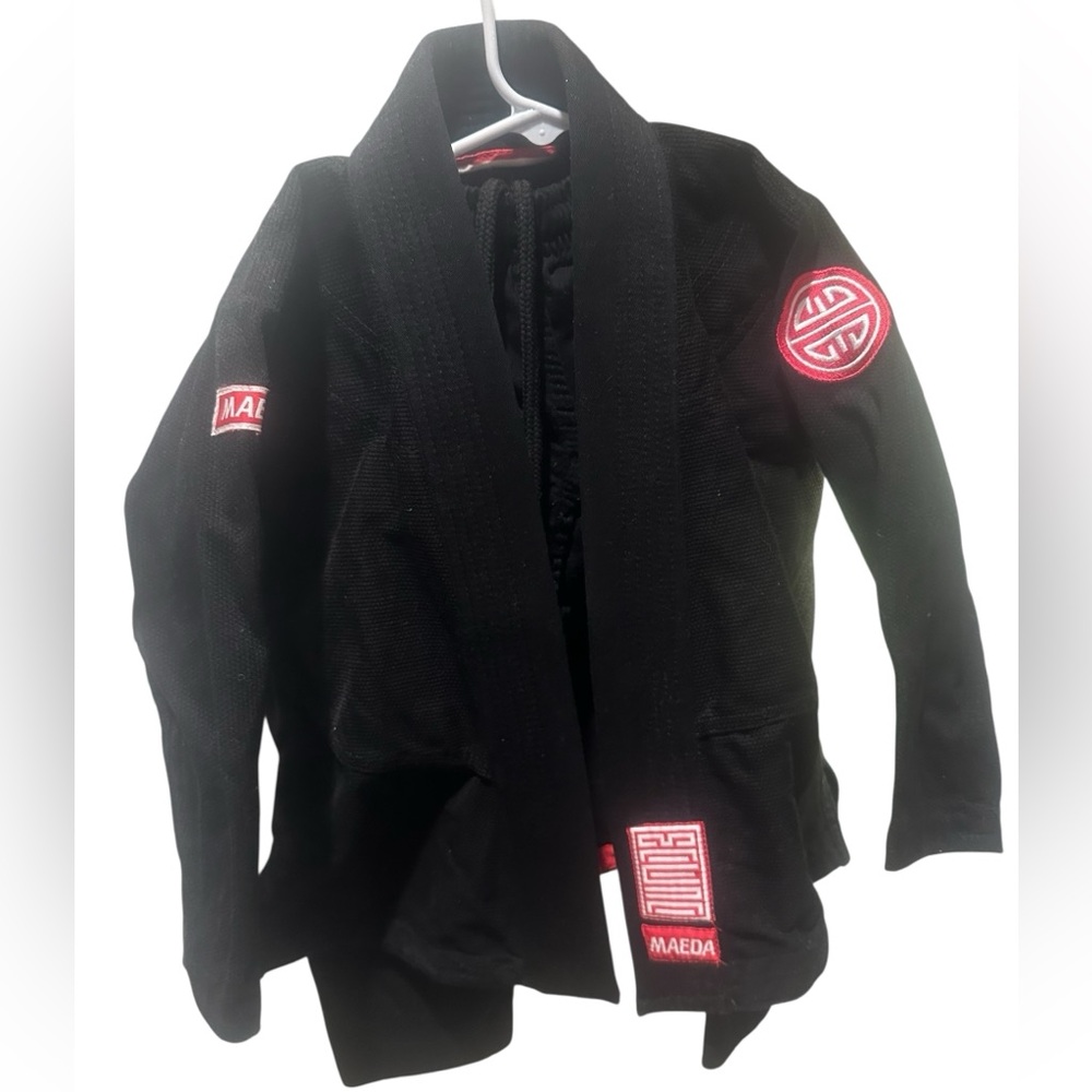 Maeda Red Label Kids Black Jiu Jitsu Gi Set